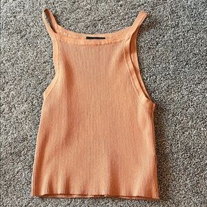 Forever 21 Peach Ribbed Tank Top
